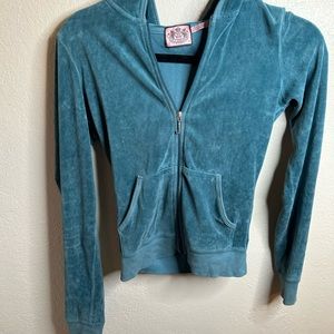 Juicy Couture Y2K Velour Teal Jacket